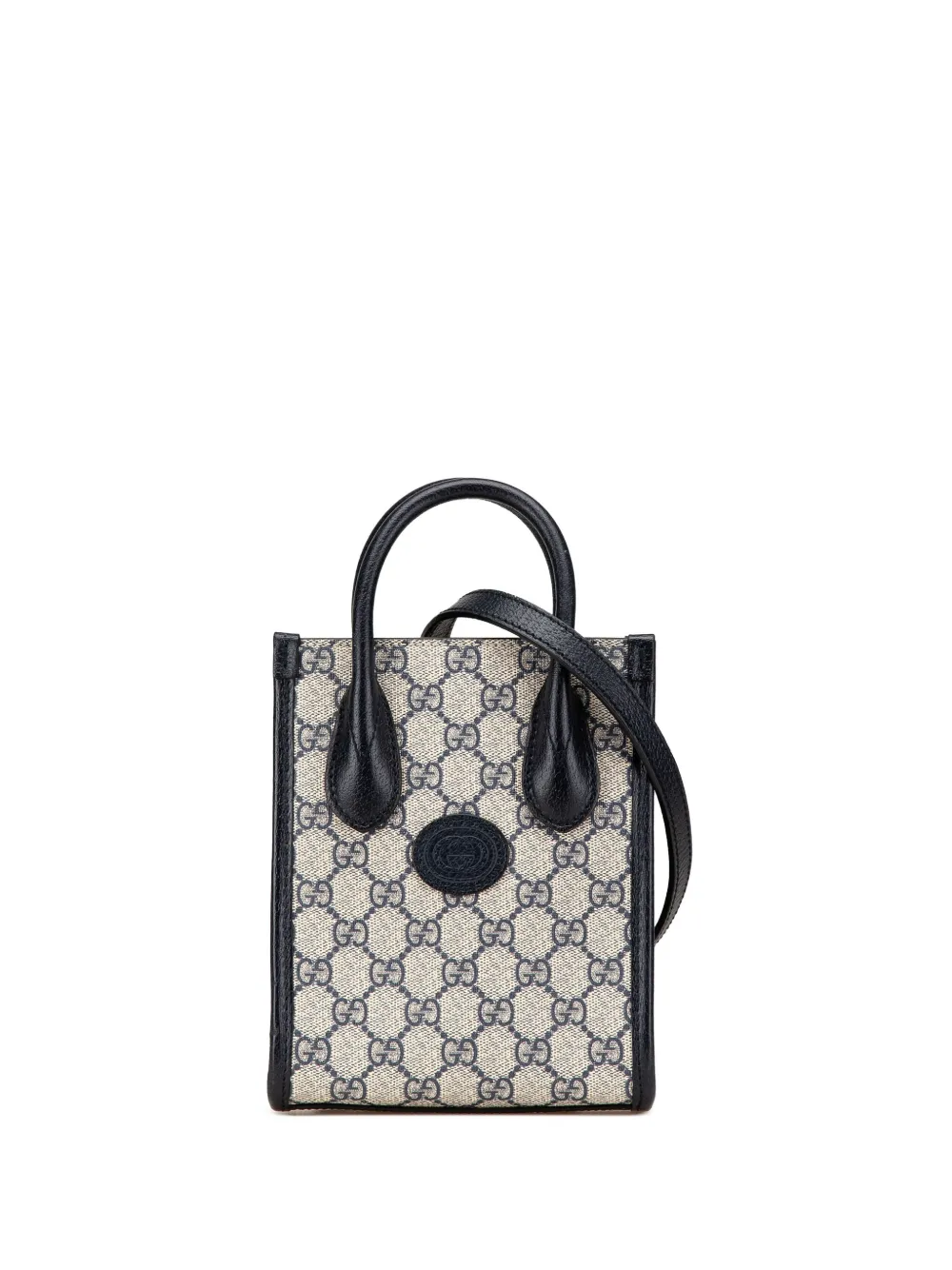 Gucci Pre-Owned 2016-present Mini GG Supreme Interlocking G satchel | Brown | Image 1