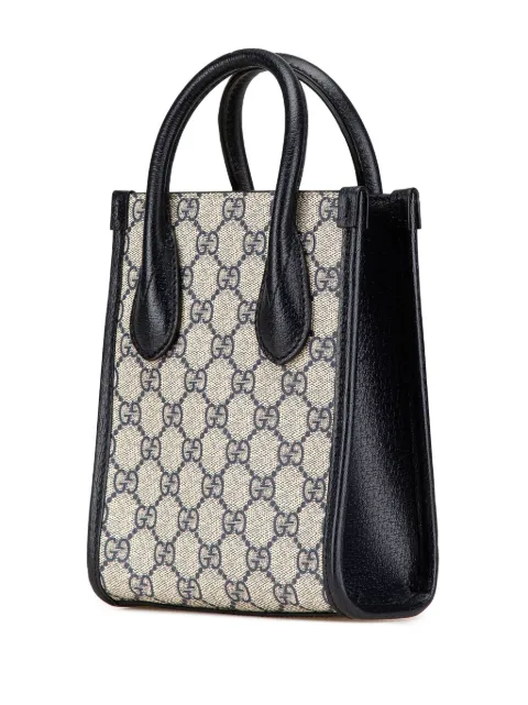 Gucci Pre-Owned 2016-present Mini GG Supreme Interlocking G satchel U9522UPJ1AQOT6W4 - 1