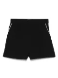 Elisabetta Franchi piped-trim crepe shorts - Black