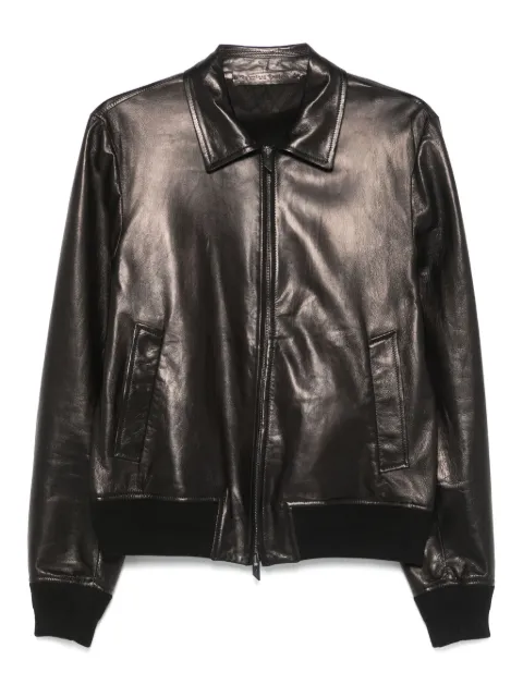 Salvatore Santoro leather bomber jacket