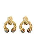 Jennifer Gibson Jewellery 1980s Cabochon earrings - Gold