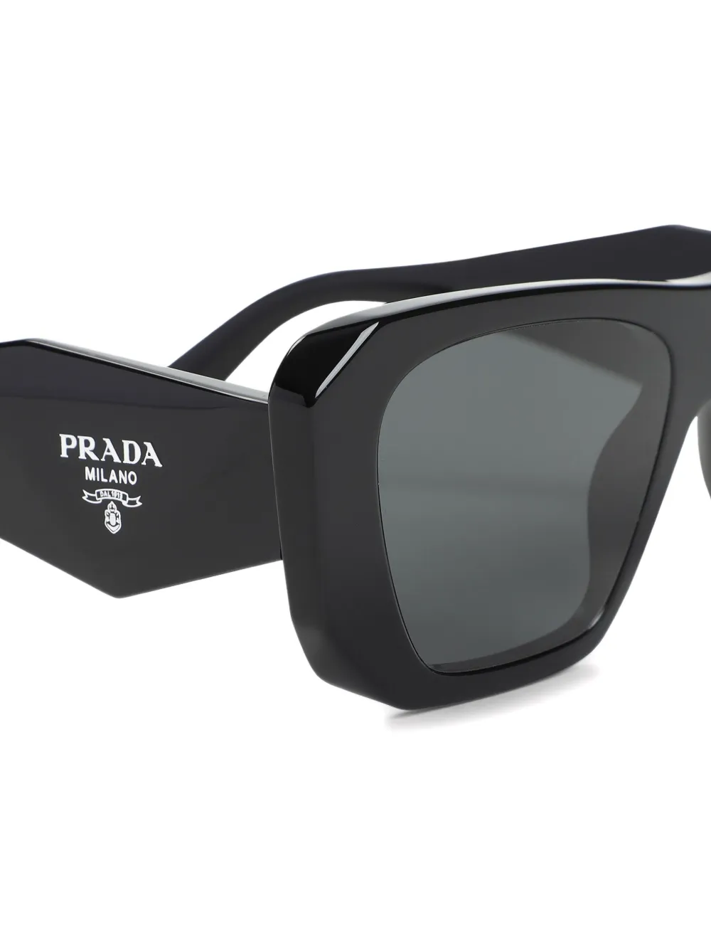 Prada Eyewear Zonnebril met vierkant montuur Zwart