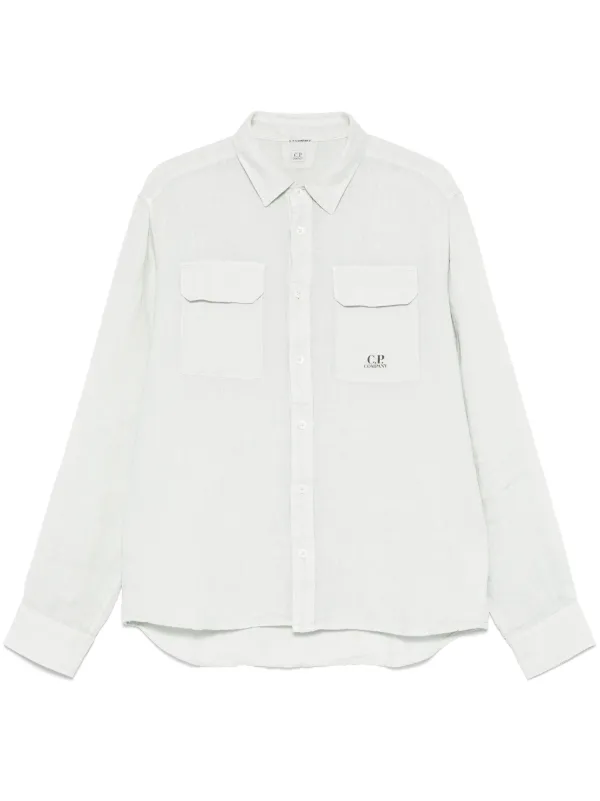 C.P. Company リネン シャツ | ブルー | FARFETCH JP