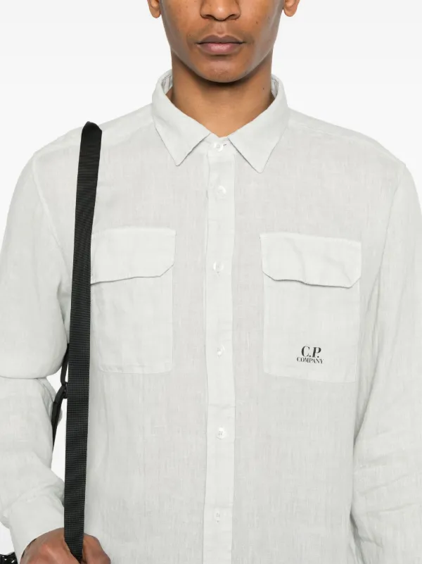 CP COMPANYリネンシャツ C.P. Company リネン シャツ | ブルー | FARFETCH JP