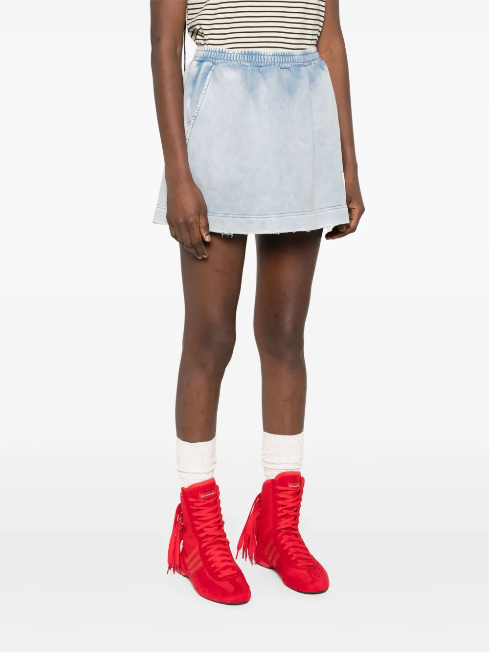 Maison MIHARA YASUHIRO Gebleekte skorts Blauw