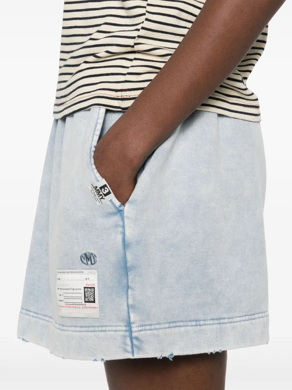 Maison MIHARA YASUHIRO Gebleekte skorts Blauw