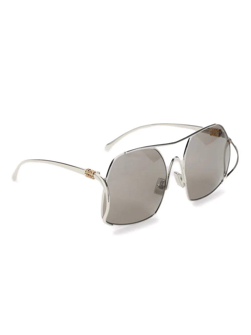 Miu Eyewear Zonnebril met logo Grijs