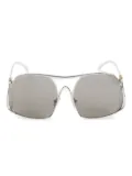 Miu Miu Eyewear logo-lettering sunglasses - Grey
