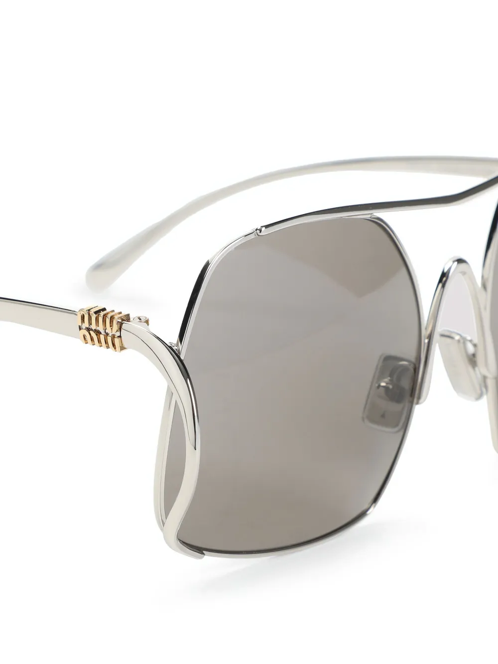  Miu Miu Eyewear Gafas De Sol Con Letras Del Logo - Gris 