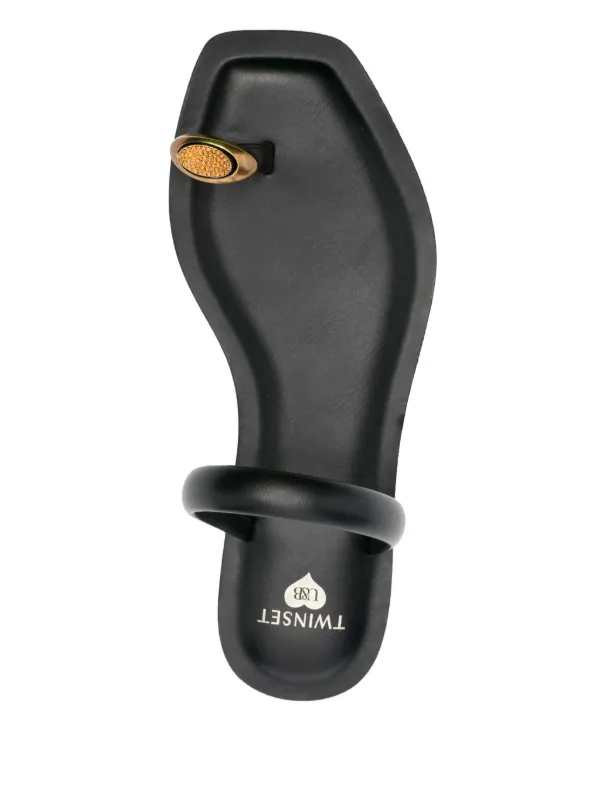 TWINSET Sandalias Con Detalles De Strass Negro FARFETCH MX