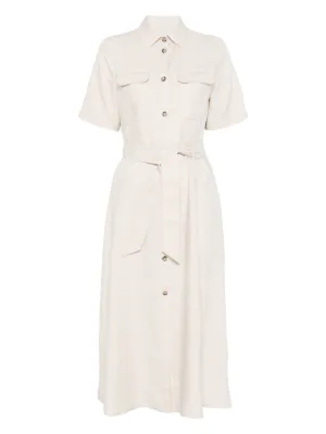 ワンピース Woolrich Sand Poplin Dress Woolrich Poplin Shirt Dress | italist