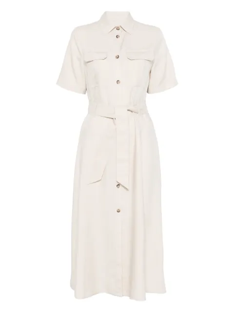 Woolrich vestido midi con moño en la cintura