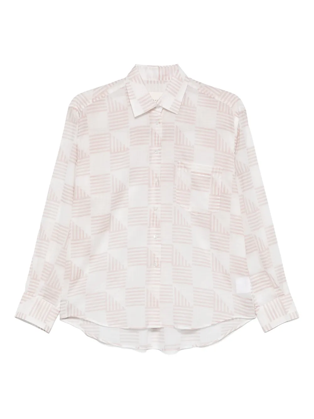Xacus geometric-pattern shirt | White | Image 1
