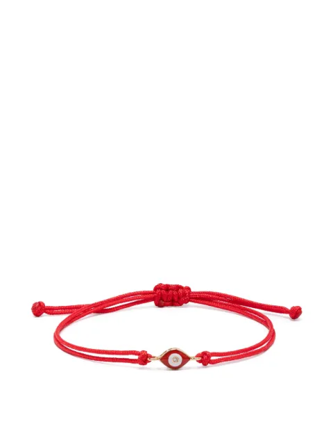 Anil Arjandas 18K rose gold mini Evil Eye diamond cord bracelet 