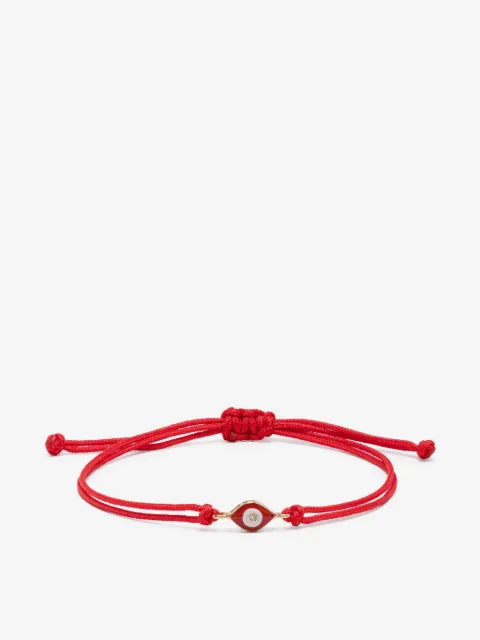 Anil Arjandas 18K rose gold mini Evil Eye diamond cord bracelet 