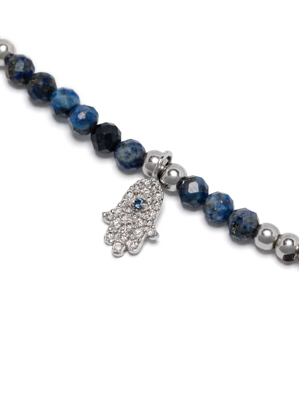 Anil Arjandas Mini 18kt Hamsa Weißgoldarmband mit Lapislazuli und Diamant | Image 2