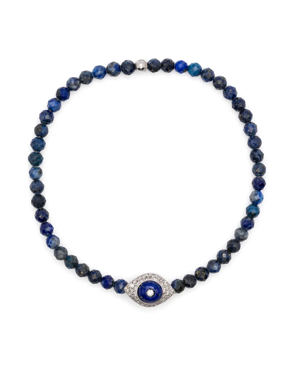 Anil Arjandas Bracciale Evil Eye in oro bianco 18 carati con lapislazzuli e diamanti | blu | Image 1