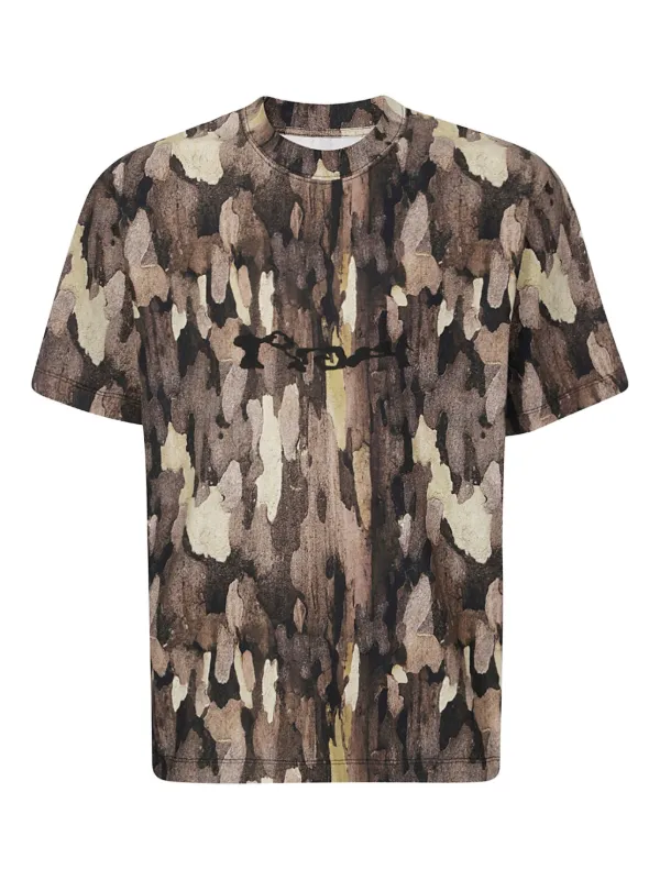 【関税込み】ROA ブラウン Bark Tシャツ ROA Bark t-shirt | Brown | FARFETCH