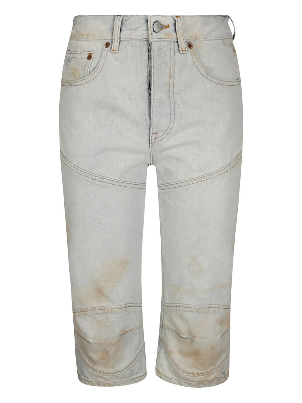 MM6 Maison Margiela distressed-effect shorts | Blue | Image 1