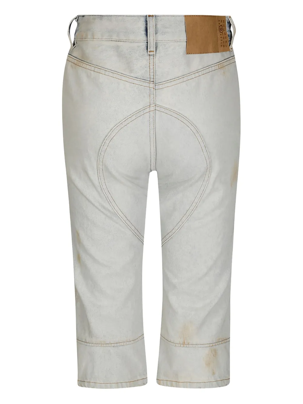 MM6 Maison Margiela Shorts met gerafeld effect - Blauw