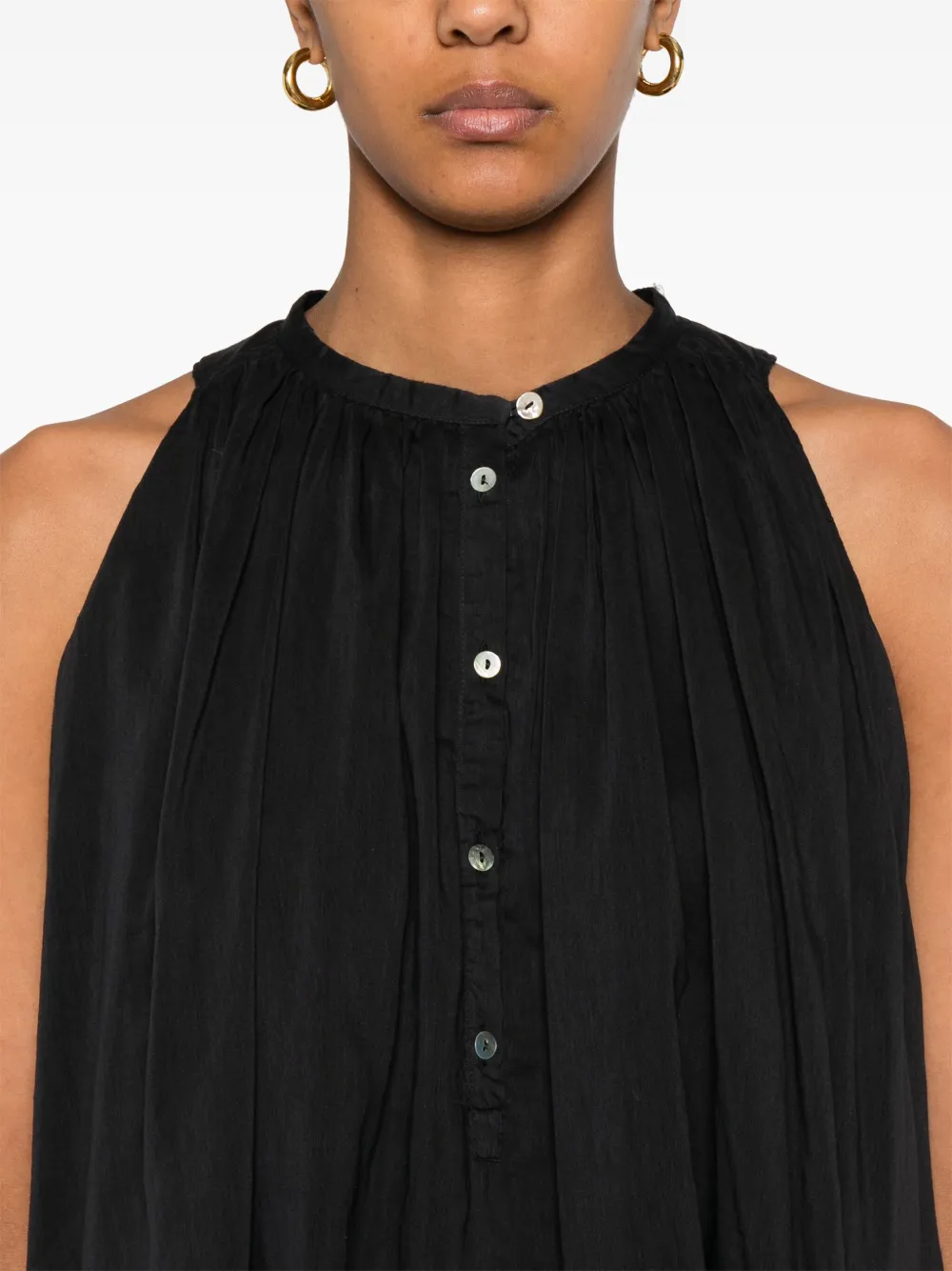Forte Voile blouse Zwart
