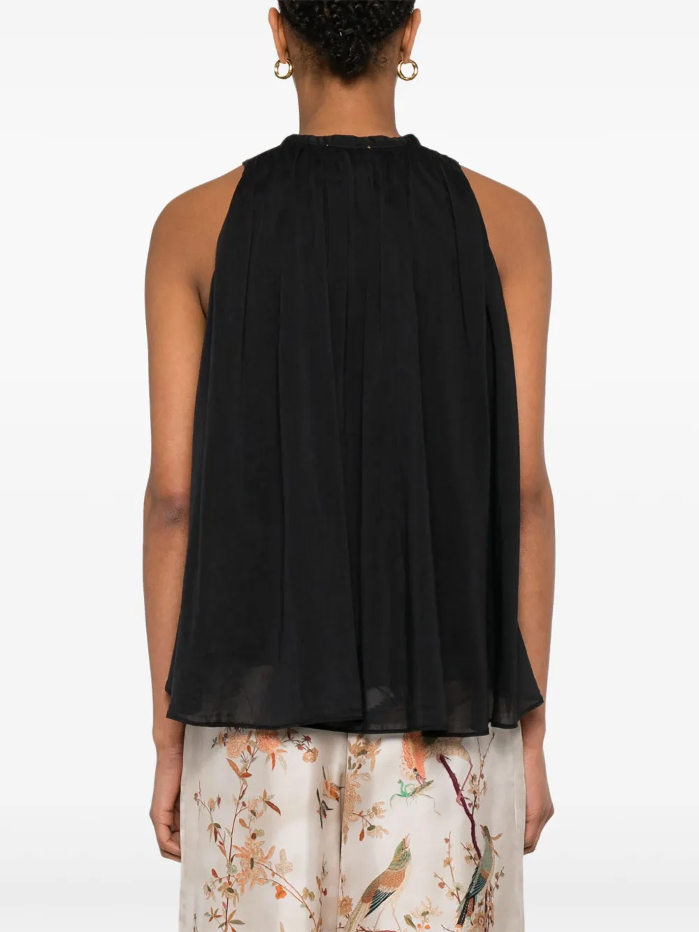 Forte Voile blouse Zwart