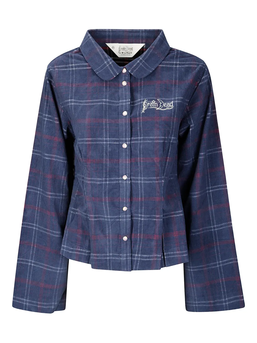 plaid button-up overshirt