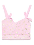 Miss Grant Kids rose-print top - Pink