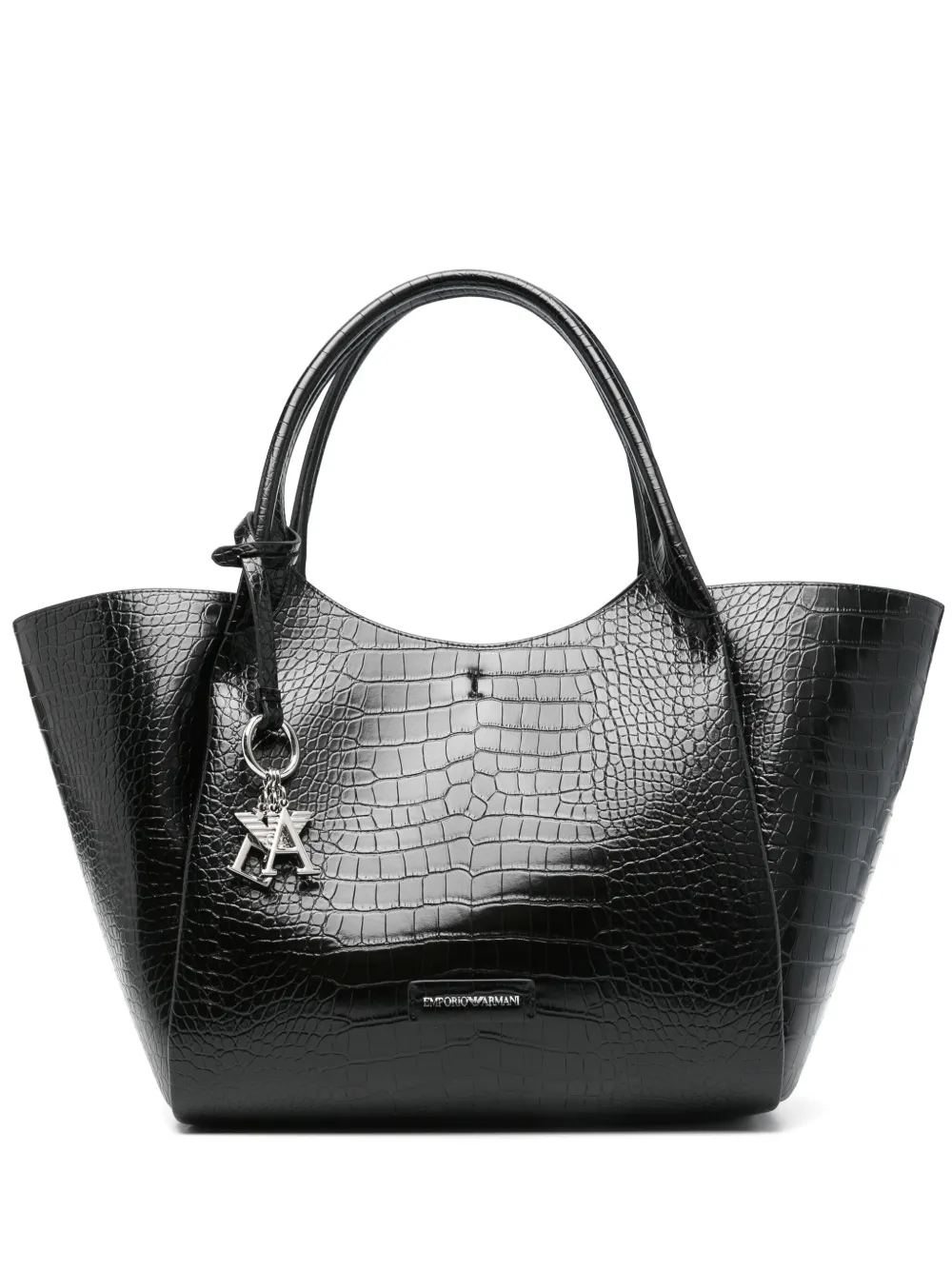 Emporio Armani Shopper met logopatch Zwart