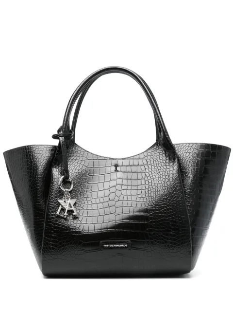 Emporio Armani logo-patch tote bag