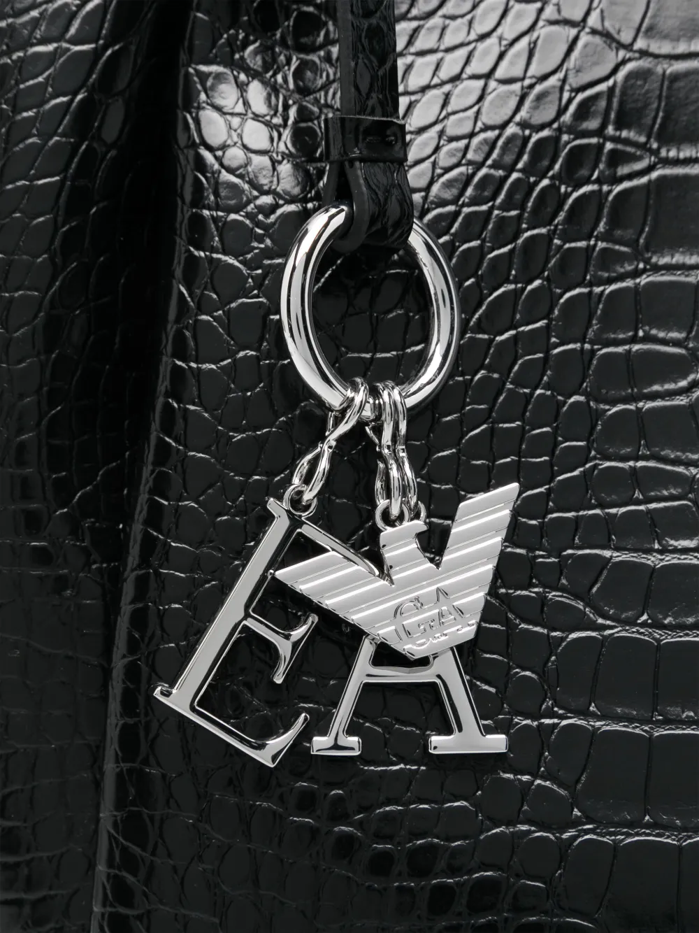 Emporio Armani Shopper met logopatch Zwart