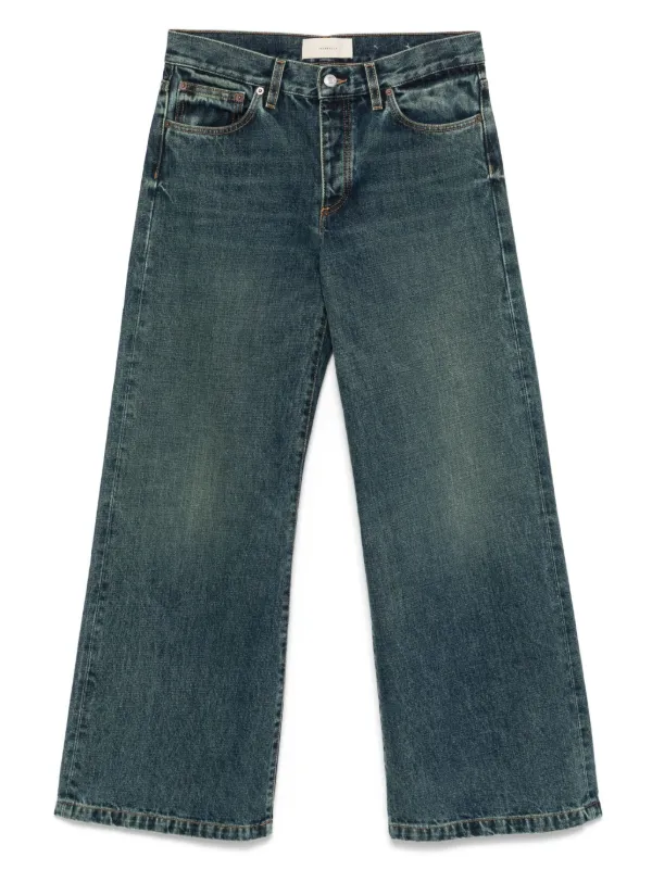   JEANS★KYOTO スニーカー★WHITE/NAVY Jeanerica Women's Kyoto Low Rise Slouchy Flared Jeans Blue