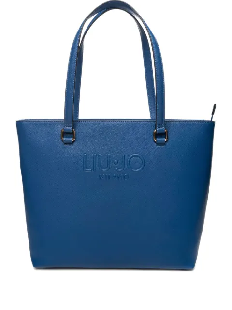 LIU JO embossed-logo tote bag