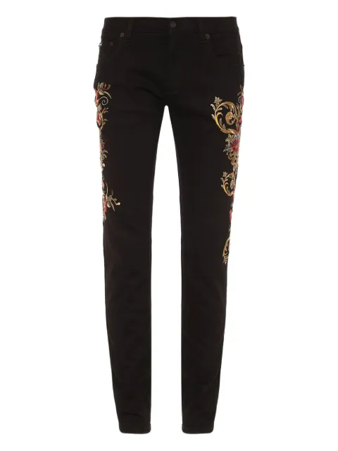 Dolce & Gabbana floral-baroque jeans