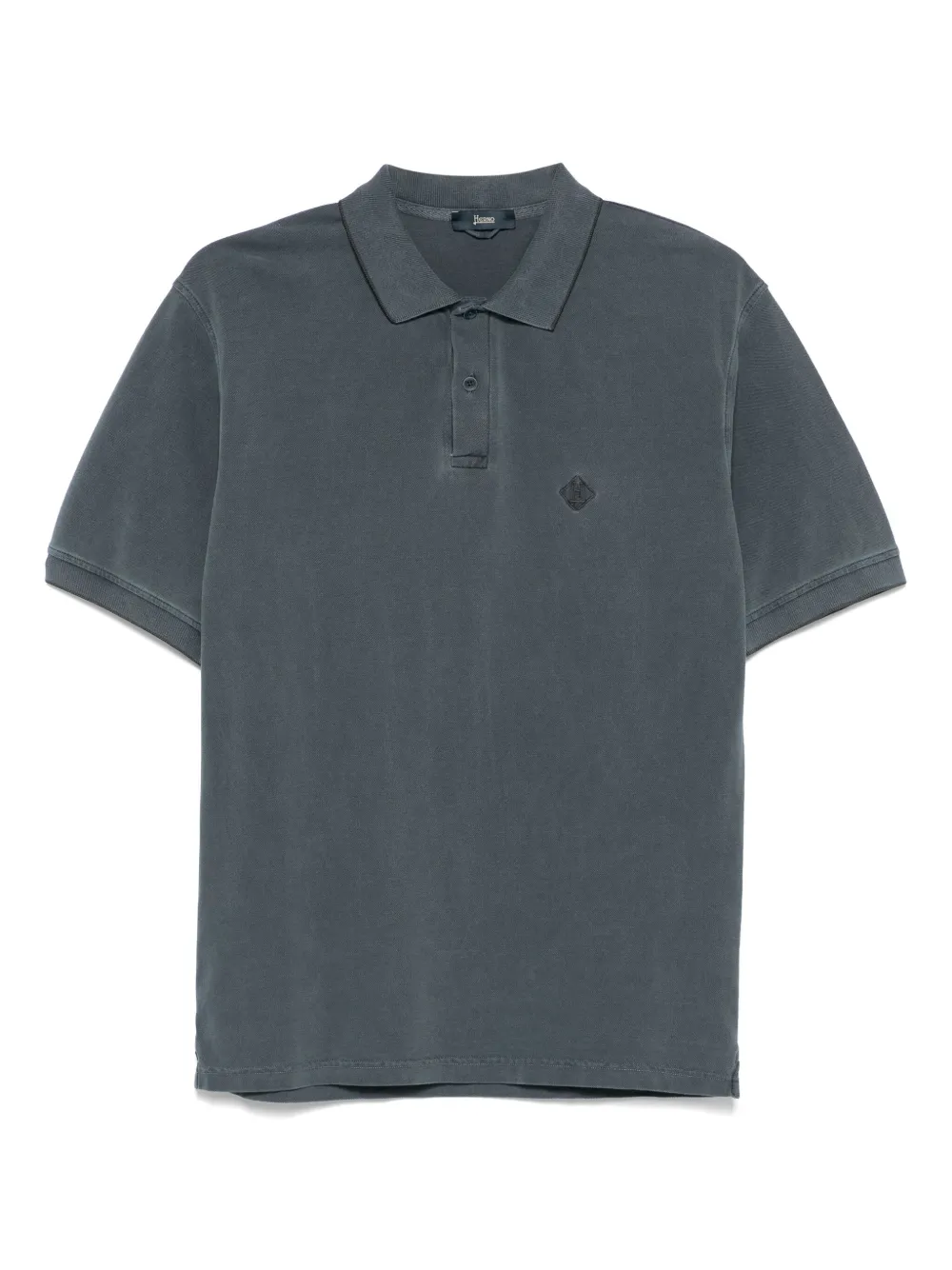 Herno logo-embroidered polo shirt | Blue | Image 1