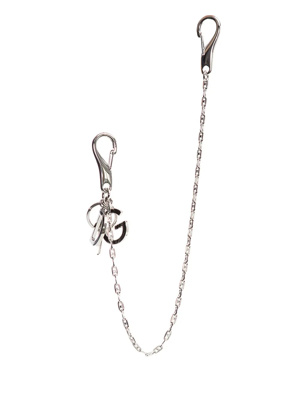 Dolce & Gabbana metallic chain keyring Zilver