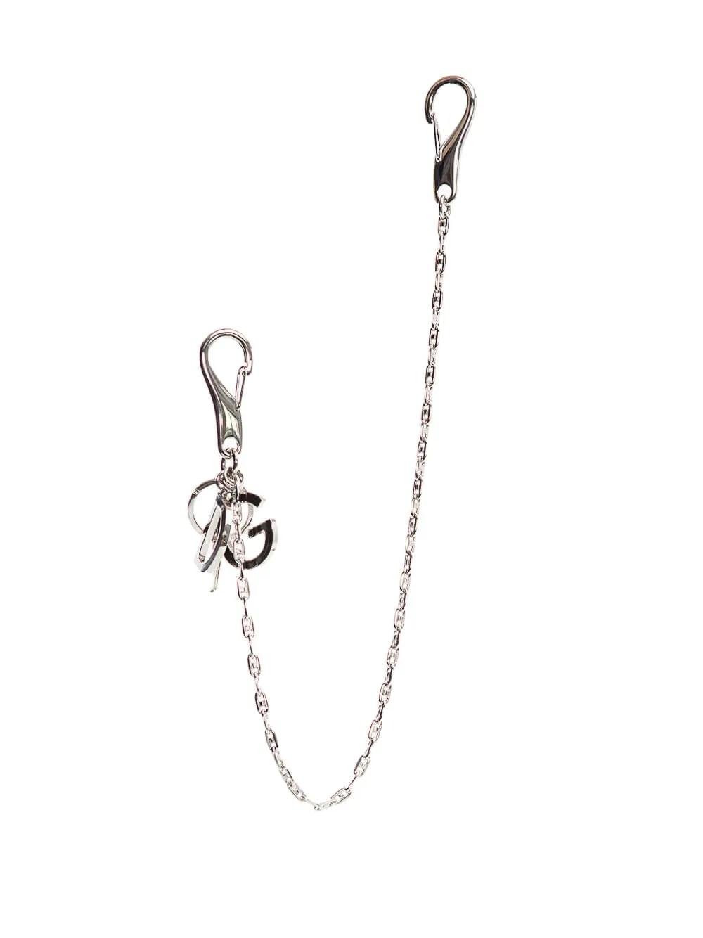Dolce & Gabbana metallic chain keyring Zilver