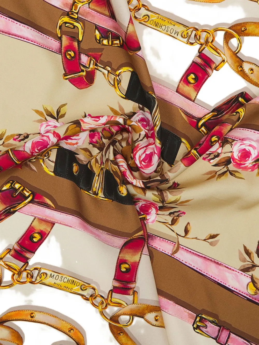 Moschino printed scarf Beige
