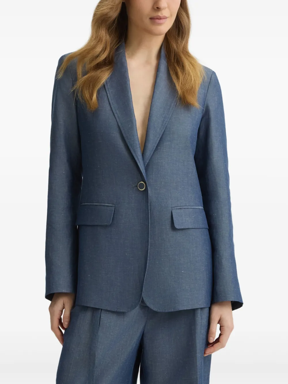 LIU JO Blazer met logoplakkaat Blauw