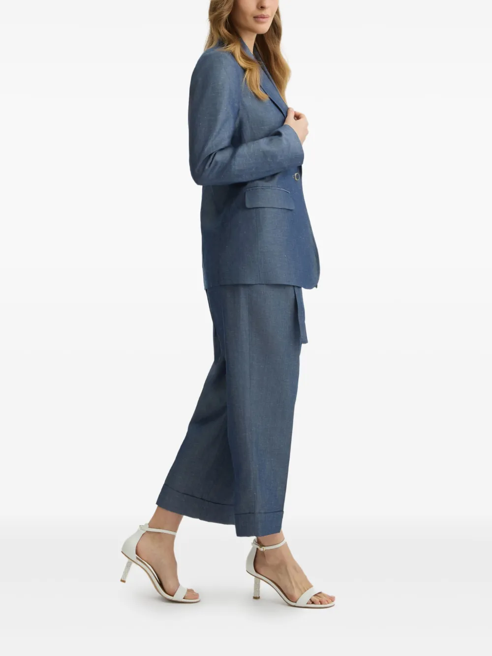 LIU JO Blazer met logoplakkaat Blauw