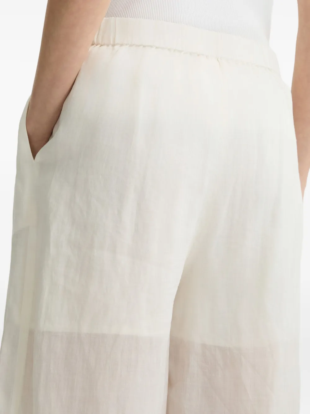 LIU JO 25SS パンツ ホワイト系 LIU JO クロップド ワイドパンツ | ホワイト | FARFETCH JP