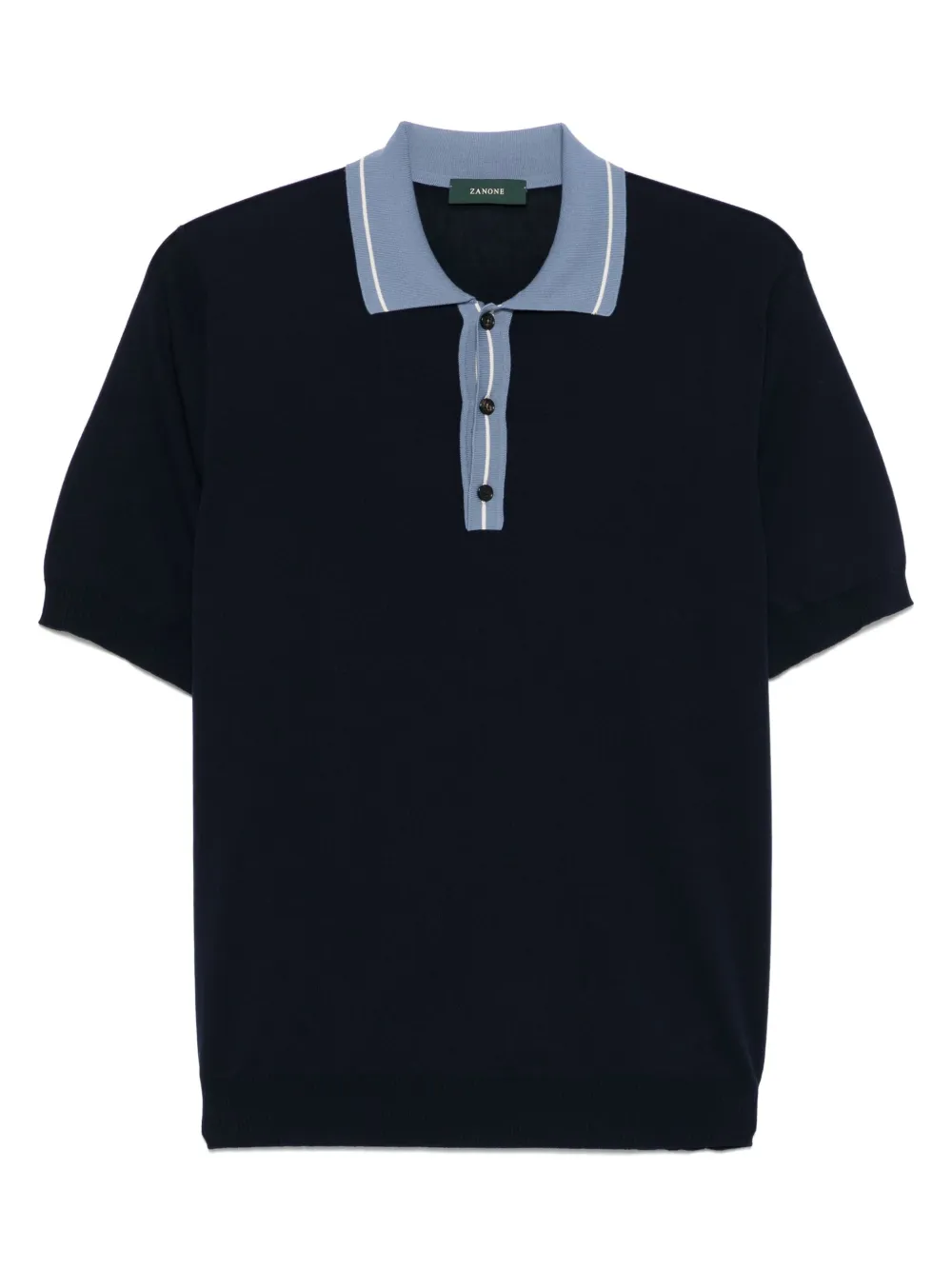 Zanone Katoenen poloshirt Blauw