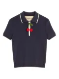 Valentino Garavani Cherry-charm polo top - Blue