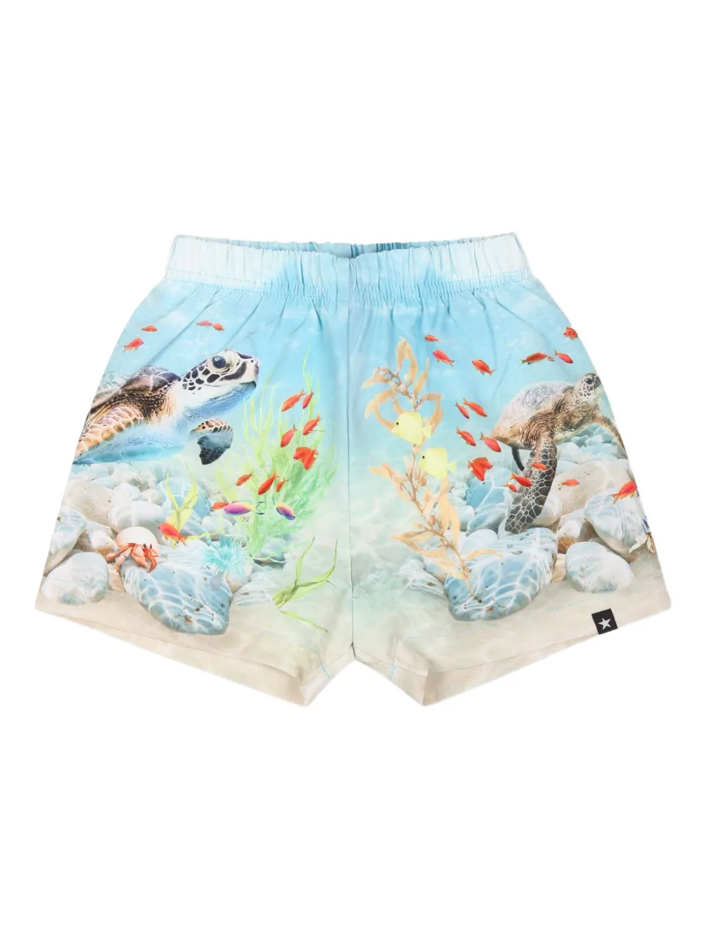 Molo graphic-print swim shorts Blauw