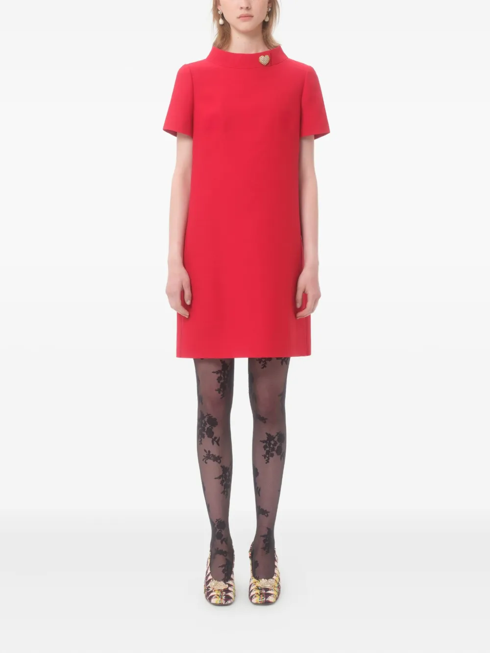 Valentino Garavani Panty met geborduurde bloemen Zwart