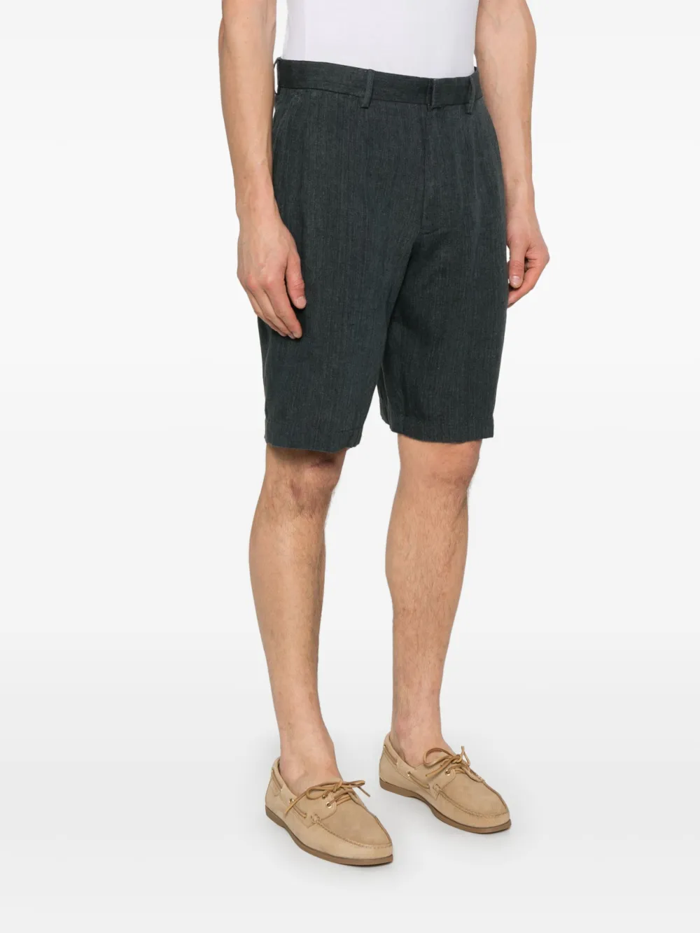 Zegna Linnen shorts Zwart