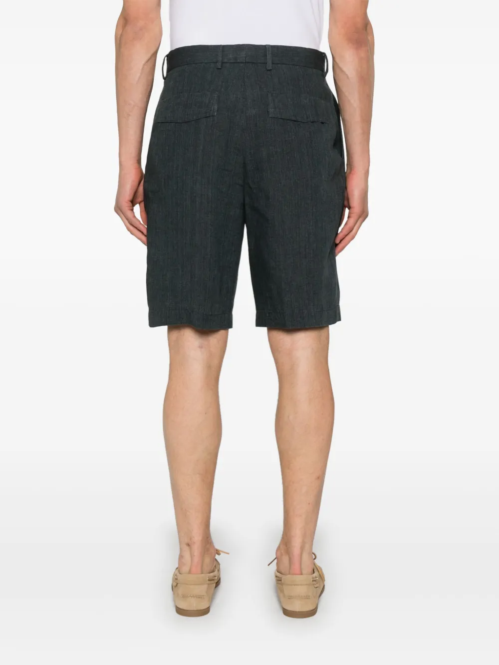 Zegna Linnen shorts Zwart