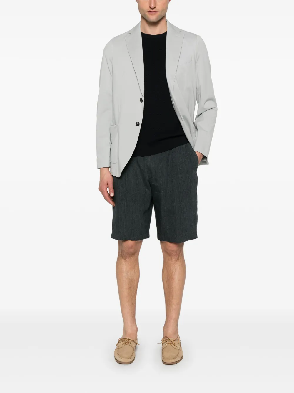 Zegna Linnen shorts - Zwart