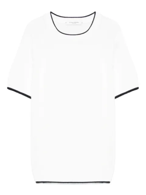 Paolo Pecora Kids playera con ribete en contraste