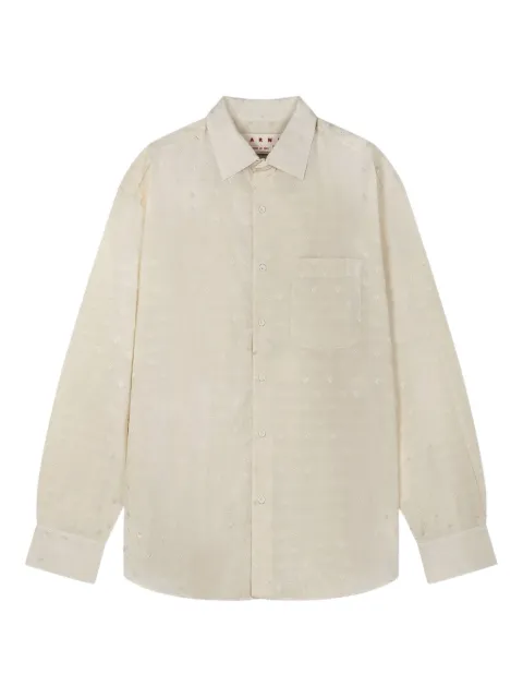 Marni camisa con motivo geométrico en jacquard